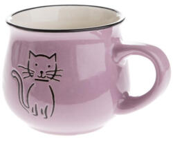  DAK. KK5057 Kerámiabögre rajzos cicás, 213ml, violet