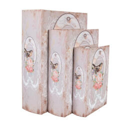 Clayre & Eef Madaras fadobozszett 3 részes, 27X22x7/22x17x6/17x12x4cm (65689)