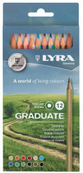 LYRA Színes ceruza LYRA Graduate hatszögletű 12 db/készlet (07.02123)