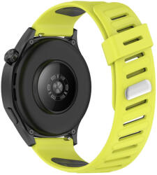 RMPACK Huawei Watch GT 5 46mm Óraszíj Future Twill Design Pótszíj Szilikon Szíj Lime-Szürke