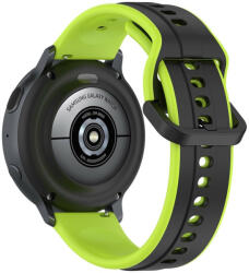 RMPACK Huawei Watch GT 5 46mm Pótszíj Óraszíj Szilikon DUAL Color Style Fekete-Lime