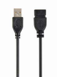 Gembird USB hosszabbító kábel 0.15m fekete Gembird (CCP-USB2-AMAF-0.15M)