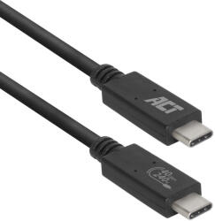 ACT USB-C kábel USB4 40Gbps 0.8m fekete ACT (AC7451)