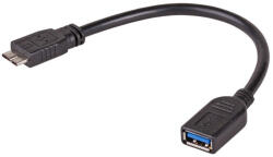 Akyga USB / microUSB-B 3.0 OTG kábel 0.15m fekete Akyga (AK-AD-30)