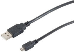 Noname (148764CM) 0.6m fekete USB2.0 / microUSB-B kábel