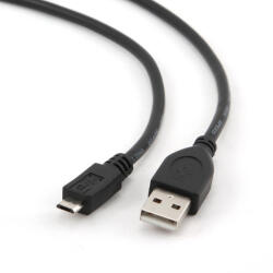 Gembird USB / microUSB-B 1m adat és töltőkábel fekete Gembird (CCP-MUSB2-AMBM-1M)