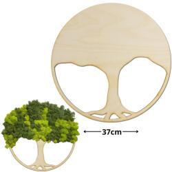  Natúr fa - Dekorálható DIY fa alap 37cm - karcsú fa gyökérzettel - kosarbolt