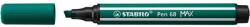 STABILO Rostirón, 1-5 mm, vágott hegy, STABILO "Pen 68 MAX", türkizzöld (TST76853) - papiruniverzum