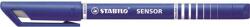 STABILO Tűfilc, 0, 3 mm, STABILO "Sensor", kék (TST18941) - papiruniverzum