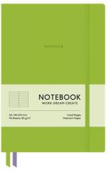 Shkolyaryk Publishing House Jegyzetfüzet, A5, vonalas, 96 lap, keményfedeles, műbőr borító, SHKOLYARYK "Genius", zöld (SB7128L) - papiruniverzum