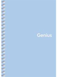 Shkolyaryk Publishing House Spirálfüzet, A6, kockás, 80 lap, PP borító, SHKOLYARYK "Genius Pastel", vegyes (SB806805K) - papiruniverzum