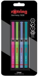 rOtring Tűfilc készlet, 0, 4 mm, ROTRING "Liner", 4 különböző szín (R2166331) - papiruniverzum