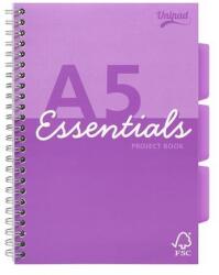 Pukka Pad Spirálfüzet, A5, vonalas, 100 lap, PUKKA PAD "Unipad Essentials Project Book", vegyes (PUPUEPBA5) - papiruniverzum