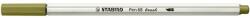 STABILO Ecsetirón, STABILO "Pen 68 brush", sárzöld (TST568371) - papiruniverzum