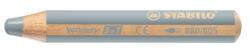 STABILO Színes ceruza, kerek, vastag, STABILO "Woody 3 in 1", ezüst (TST880805) - papiruniverzum