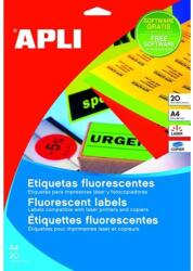 APLI Etikett, 99, 1x67, 7 mm, színes, kerekített sarkú, APLI, neon narancs, 160 etikett/csomag (LCA2875) - papiruniverzum