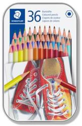 STAEDTLER Színes ceruza készlet, hatszögletű, fém dobozban, STAEDTLER "175", 36 különböző szín (TS175M36) - papiruniverzum