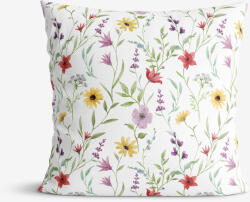 Goldea dekoratív párnahuzat - színes tavaszi virágok 45 x 45 cm
