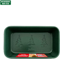 Decora Tava Chec Cozonac Celebration Verde 24 x 14 x H 6.5 cm, Metal Antiaderent (80259)