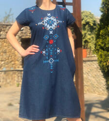 Ie traditionala Rochie Traditionala din denim Sanda