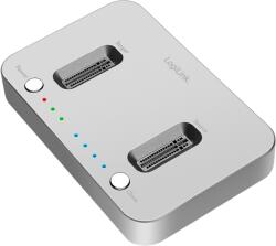 LogiLink Két M. 2 NVMe SSD dokkolóállomás, offline klónozási funkció, USB 3.2 Gen 2, ezüst (QP0033) (QP0033) (QP0033)