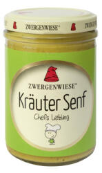 ZWERGENWIESE Mustar bio cu ierburi de Provance fara gluten, 160 ml