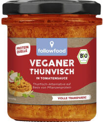 Followfish Pasta bio alternativa la ton cu rosii pe baza de proteina vegetala, 180 g