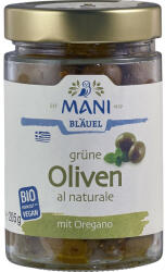 Mani Masline verzi uleiate, cu oregano, 205 g