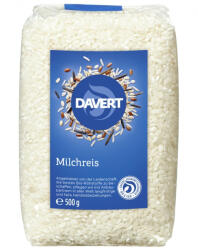 Davert Orez cu bob rotund alb pentru lapte, 500 g