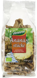 Dennree Ananas bio bucati, 100 g
