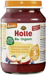Holle Piure bio de mere si afine pentru copii, +5 luni, 190 g