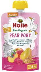Holle Piure bio din pere, piersici si zmeura, cu spelta pentru copii, +8 luni, 100 g