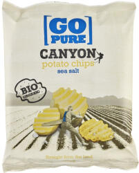 GoPure Chips-uri Canyon din cartofi bio cu sare de mare, 125 g