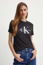 Calvin Klein Jeans pamut póló női, fekete, J20J219142 - fekete XL