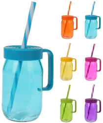 Koopman International Set 6 cani pentru limonada Koopman, sticla , 7x12 cm, 370 ml, multicolor (KO-CD1002970)
