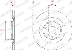 FERODO Disc frana FERODO PREMIER DDF2661C (DDF2661C)