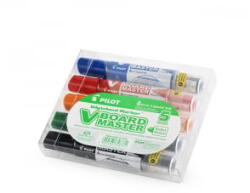 Pilot Táblamarker készlet, 2, 3mm, kerek hegyű, utántölthető medium V-Board 5 klf. szín (WBMA-VBM-M-S5) (WBMA-VBM-M-S5)