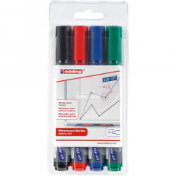 edding Táblamarker készlet, 1, 5-3mm, kerek 360, 4 klf. szín (7580019004) (7580019004)