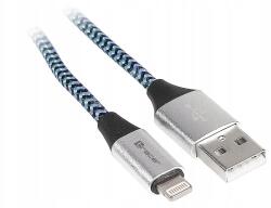 Tracer Usb 2.0 kábel lightning 1m fekete-kék (TRAKBK46269)