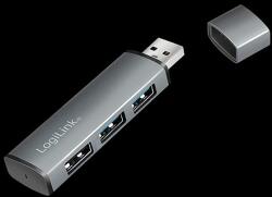 LogiLink USB 3.2 Gen2, 3 portos hub, alumínium házzal (UA0395)