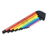 SATA imbuszkulcs készlet 9 részes 1.5-10mm, hosszú (színkód)