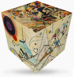 Reflexshop V-Cube Versenykocka Kandinsky Mintájú 3x3, Egyenes Forma