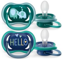 Philips Ultra air játszócumi 18hó 2db fiú elefántos scf349/18