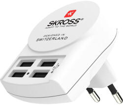 SKROSS USB töltő (4x USB-A, 4x1, 2A) (95866-EUUSBCHARTYPE4A)