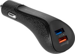 Rebel Autós töltő 2xUSB 5100mA 15W Quick Charge 3.0 REBEL