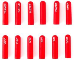 RadioMaster Labeled Silicon Switch Cover Set Long Red