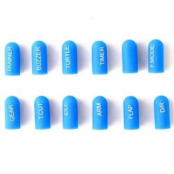 RadioMaster Labeled Silicon Switch Cover Set Short Blue