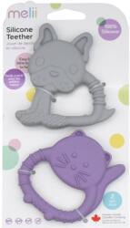 Melii Teethers jucărie pentru dentiție Bulldog & Cat 2 buc