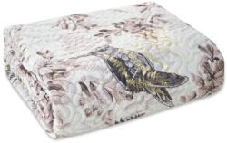 Eurofirany Poly velúr ágytakaró madár és ágmintával Fehér 220x240 cm (HS422903)