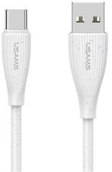 USAMS green series adatkábel, usb - type-c, 18w, 3a, gyorstöltő, 100cm, fehér (SJ714USB02)